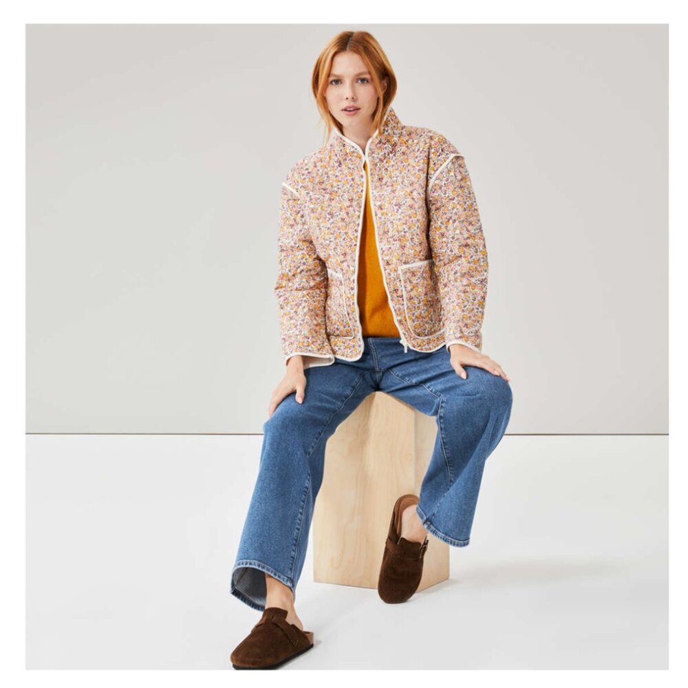 Joe Fresh x Jillian Harris Floral quilted zip jacket